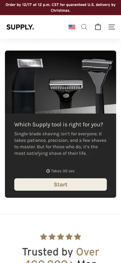 Supply: Quiz lander, mobile